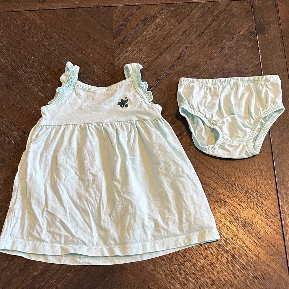 Carter's Light Blue Dress and Diaper Cover Set